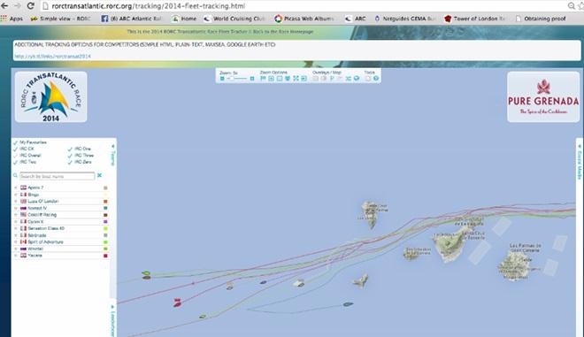 Fleet tracker ©  RORC / onEdition